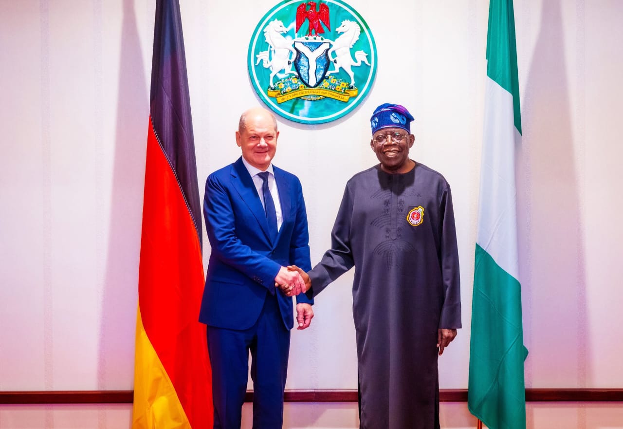 Tinubu Hosts German Chancellor, Scholz, Vows to Change Nigerian Crawling Economy with Green Energy, Environment