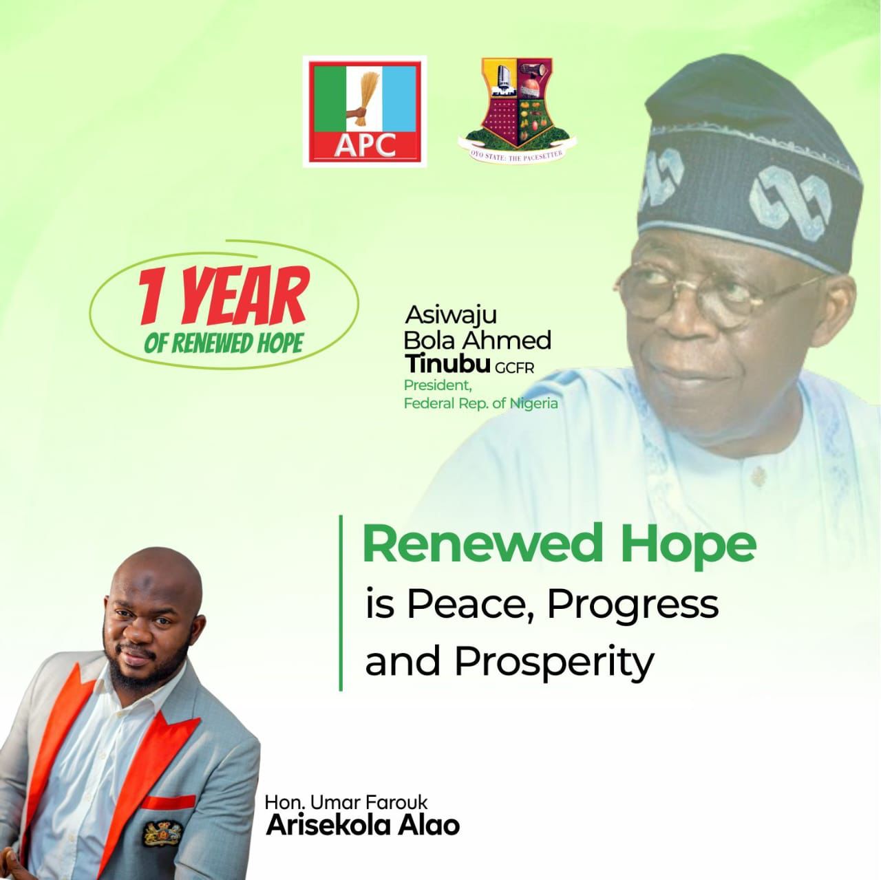A Year of Renewed Hope: Bold Reforms for Peace, Progress and Prosperity || Umar Arisekola Alao