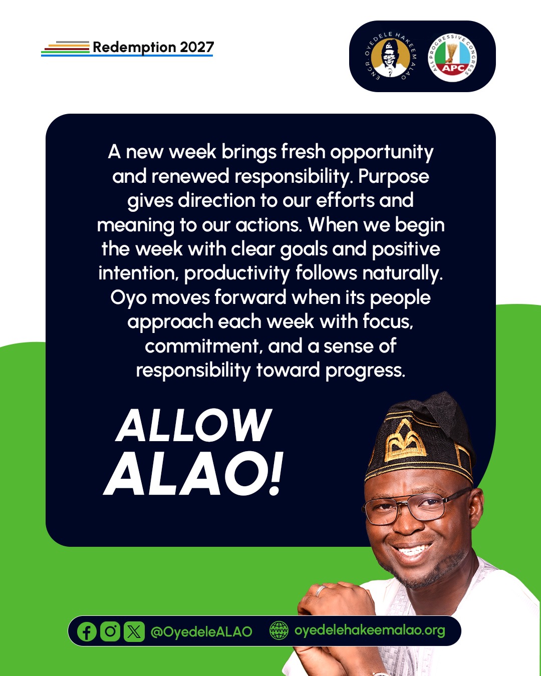 Starting the Week With Purpose || Allow Alao