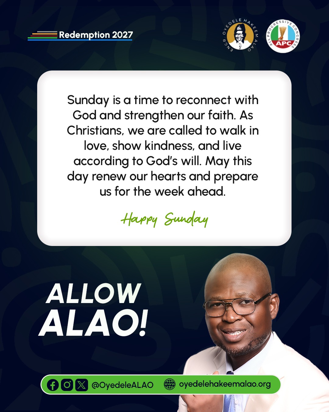 Sunday Nugget: Walking in Love and Faith || Allow Alao